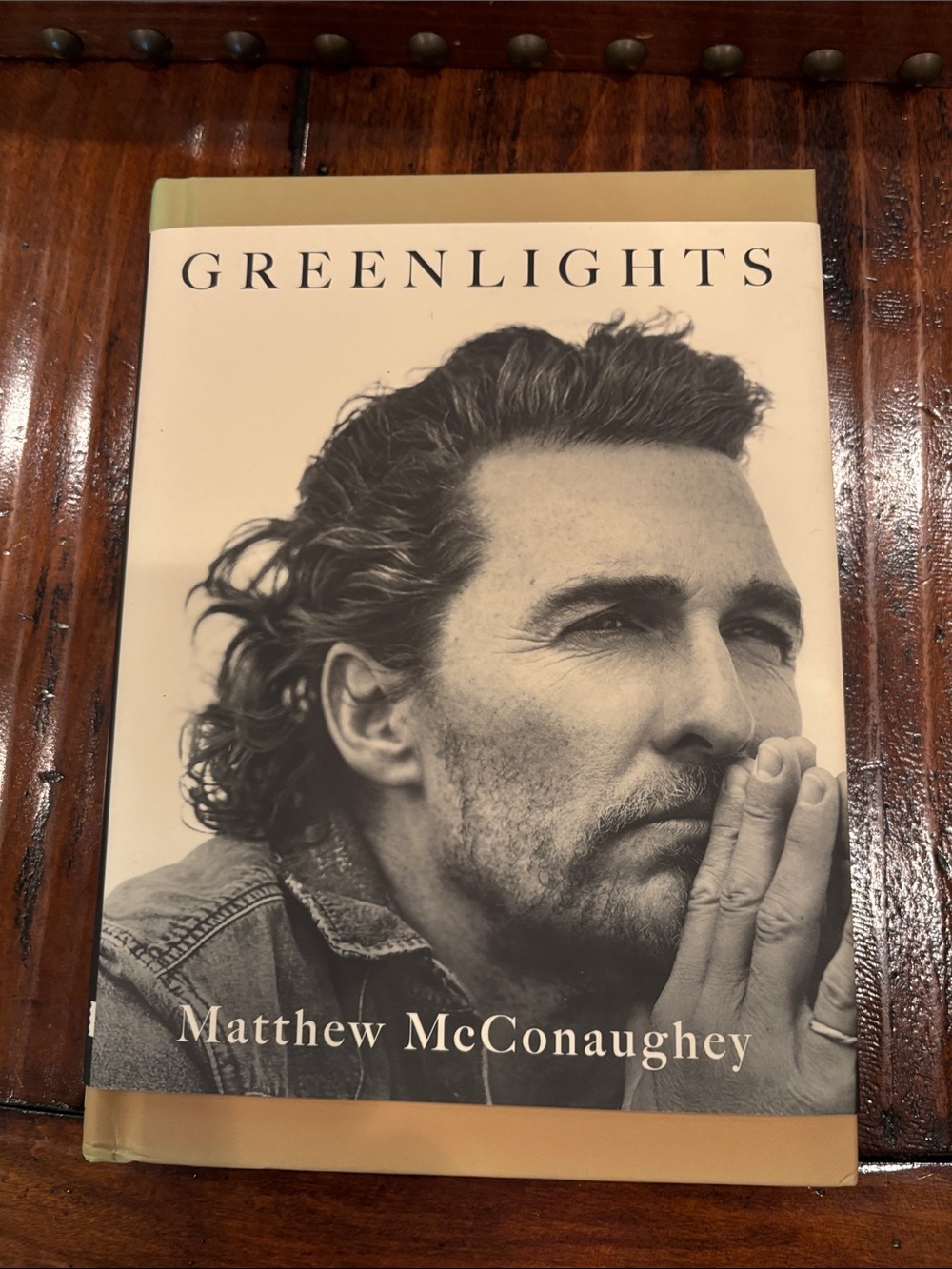 Matthew McConaughey "Greenlights" Hardcover Book - Beige, auto biographical